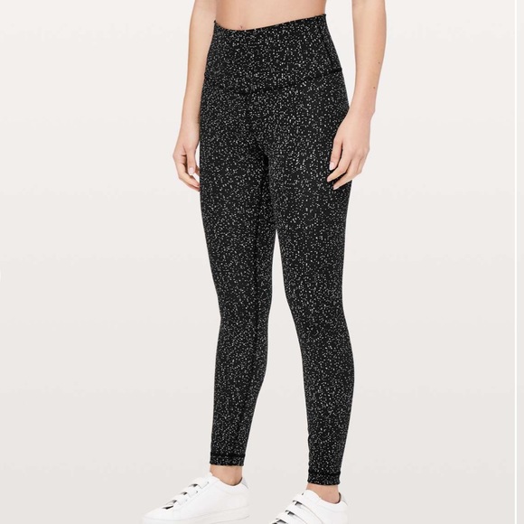 Lululemon Black and White Wunder Under High-Rise Tights iuu.org.tr